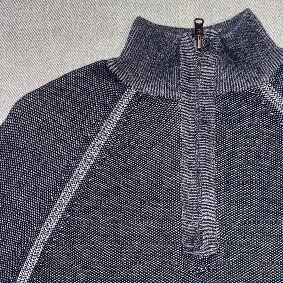 Navy zip-up sweater - Picture 3 of 3